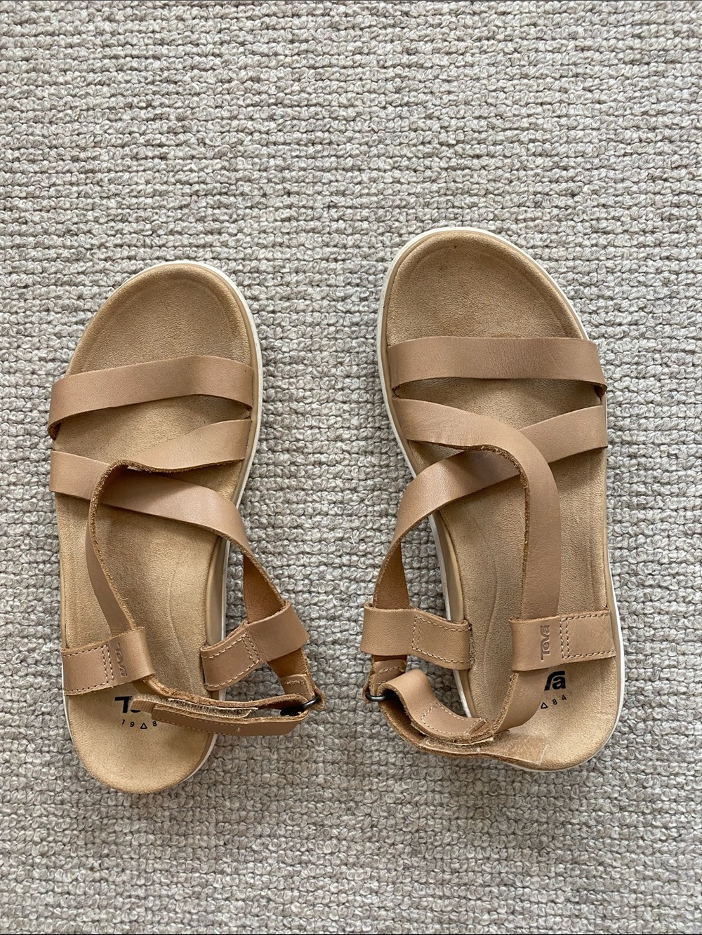 Teva Women's Tan Leather Strap Sandals